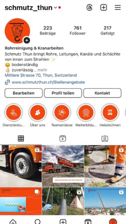 Social Media Strategie Schmutz - Instagram Profil - Instagram Kurs